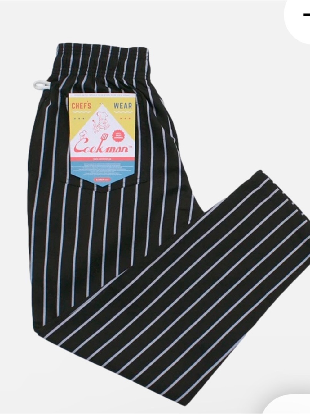 Cookman Chef Pants Stripe Black Size S Unisex - Picture 7 of 16